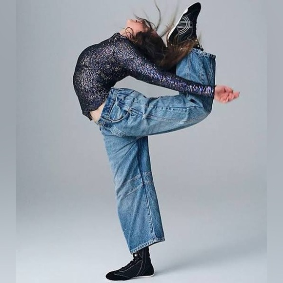 NWOT - Intimately Free People Gold Rush Black Combo Long Sleeve - Size M - Picture 10 of 10